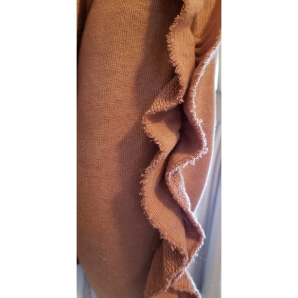 Don't Ask Why Crop Sweater, Ruffles on Sleeves, OS - Picture 4 of 5